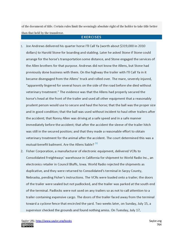 Business Law and the Legal Environment - Page 764